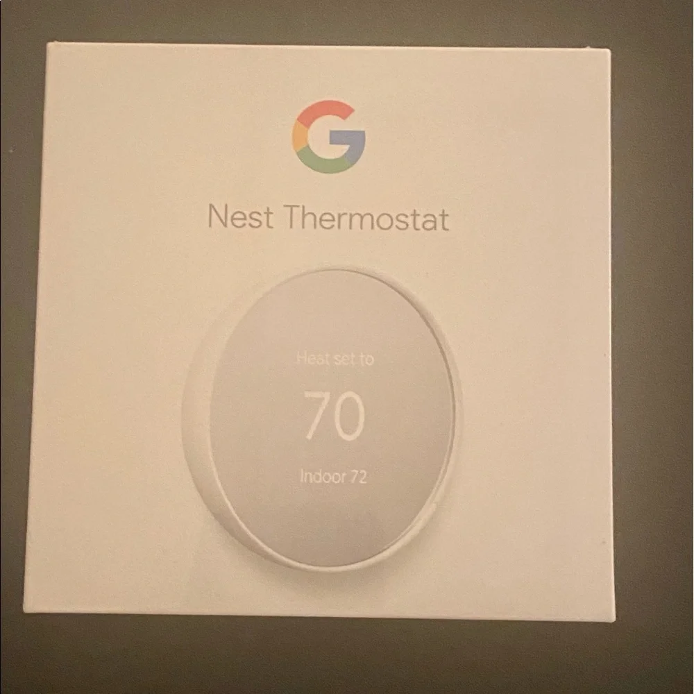 Google Nest Smart Thermostat in Snow NIB - Easy Install - Google Home - New